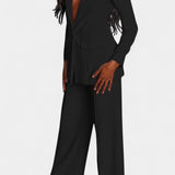Ensemble Blazer Ajusté Marnie et Pantalon Large
