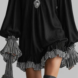 Aitana™ | Robe Mini Noire avec Tombé Fluide