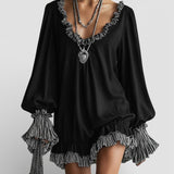 Aitana™ | Robe Mini Noire avec Tombé Fluide