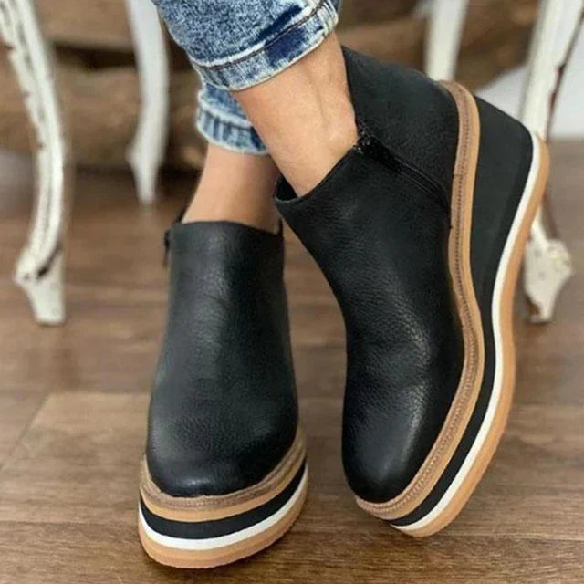Catalina | Bottine en Cuir Élégante avec Talon Confortable