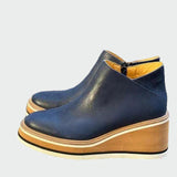 Celia | Bottines en cuir camel élégantes avec plateforme