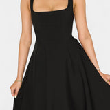 Robe Midi A-Line Sans Manches Mary