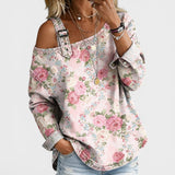 Valentina™ | Blouse en Denim Floral