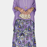 Robe Maxi Caroline à Manches Papillon avec Imprimé