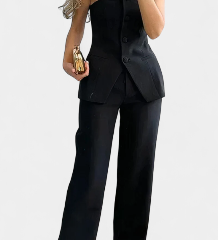 Ensemble Haut Tube Minimaliste Ekaterina et Pantalon Large