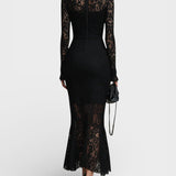 Florentina™ | Robe Maxi Noire Élégante