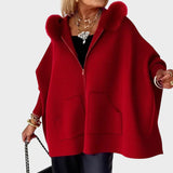 Miranda™ | Manteau décontracté avec capuche et col en fourrure