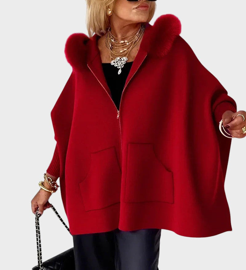 Miranda™ | Manteau décontracté avec capuche et col en fourrure