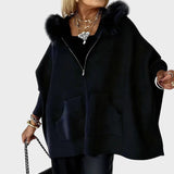 Miranda™ | Manteau décontracté avec capuche et col en fourrure