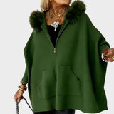 Miranda™ | Manteau décontracté avec capuche et col en fourrure