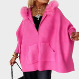Miranda™ | Manteau décontracté avec capuche et col en fourrure