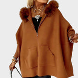 Miranda™ | Manteau décontracté avec capuche et col en fourrure