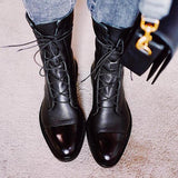 Gabriela | Bottes en Cuir Synthétique Noir