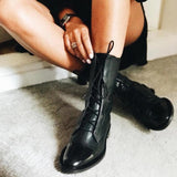 Gabriela | Bottes en Cuir Synthétique Noir
