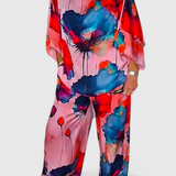 Ensemble Floral Karoline en Deux Pièces avec Coupe Décontractée