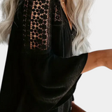 Blouse en Dentelle Baignée de Soleil