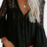 Blouse en Dentelle Baignée de Soleil