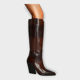 Camila | Bottes Design Crocodile avec Talon Élégant pour le Quotidien