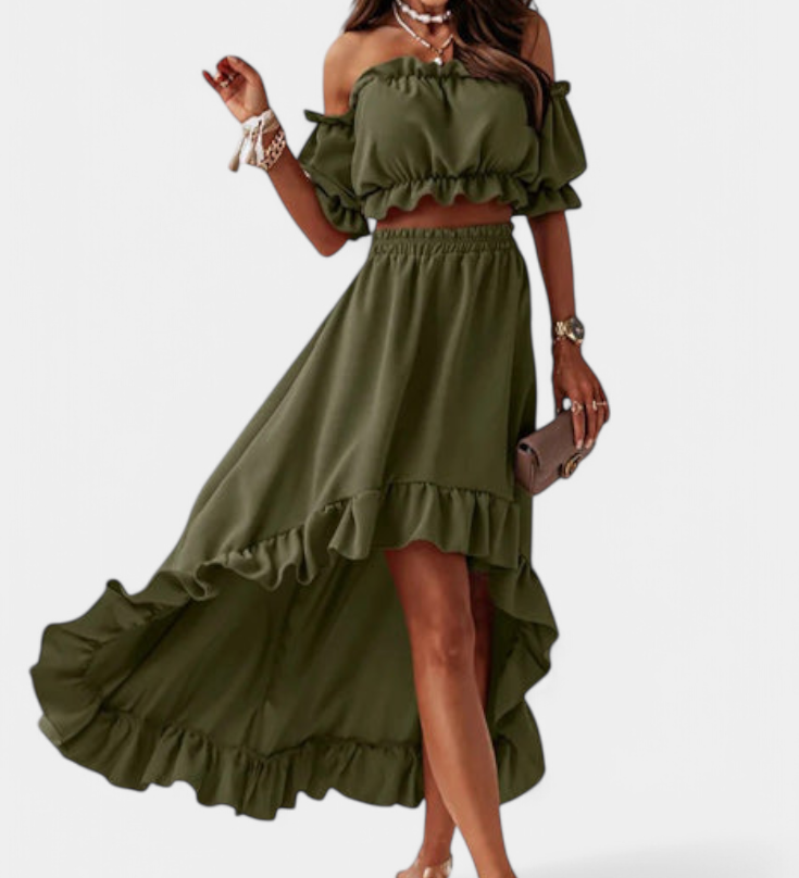 Katja | Ensemble 2 Pièces Off-Shoulder