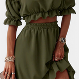 Katja | Ensemble 2 Pièces Off-Shoulder