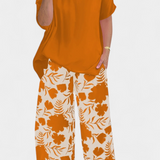 Ensemble Floral Aivy en Deux Pièces avec Touche Décontractée