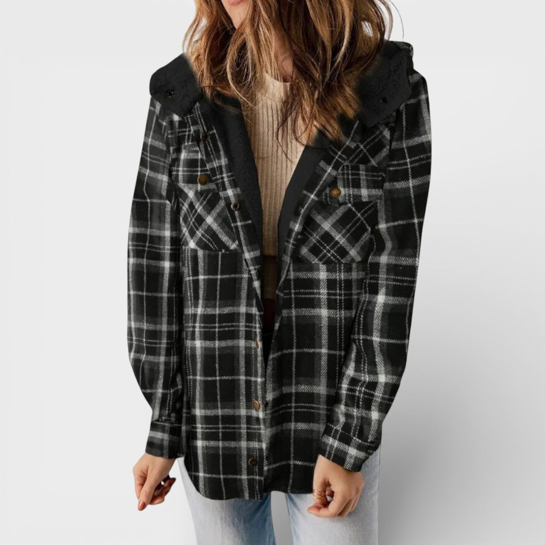 Claudia™ | Veste à Capuche à Carreaux