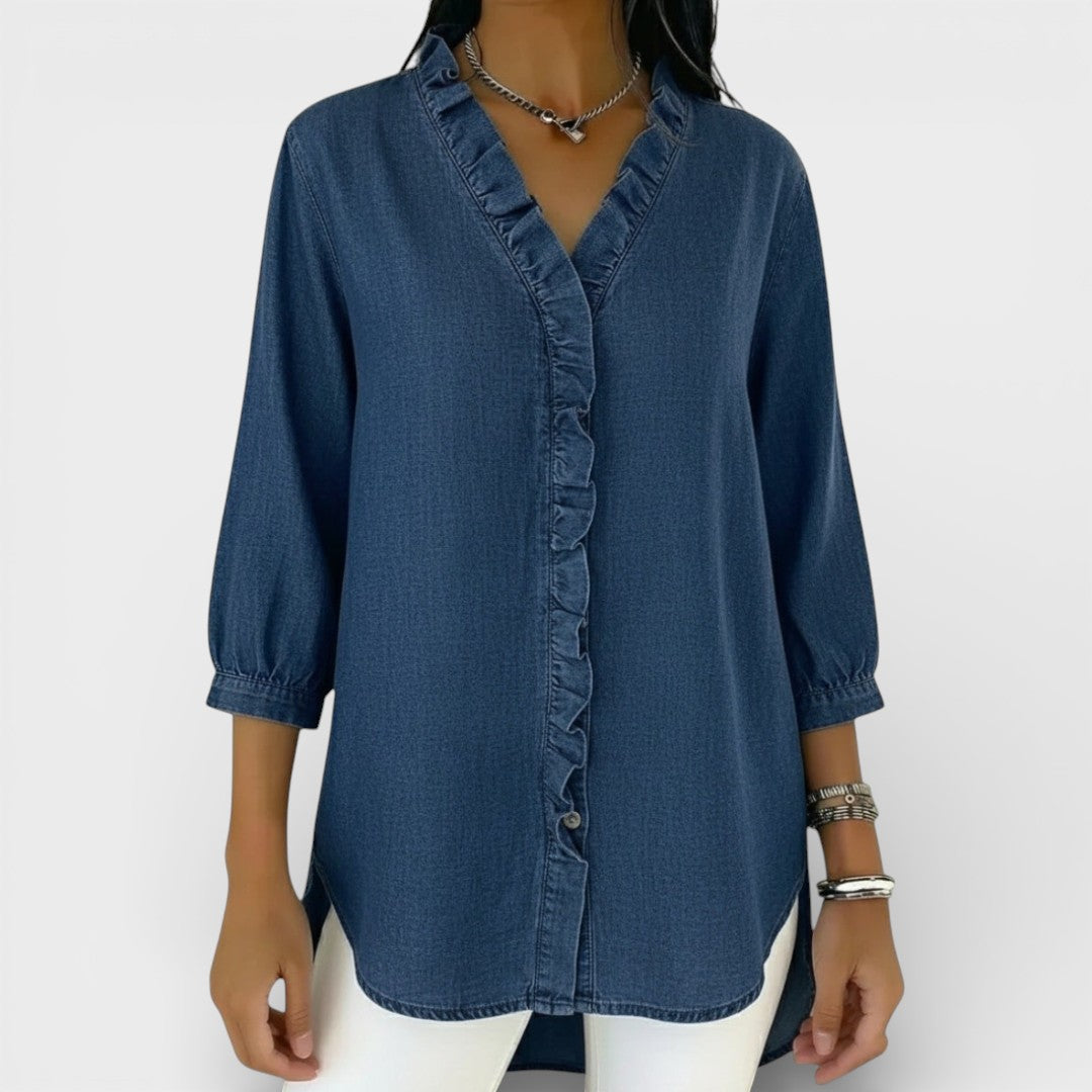 Elena™ | Blouse Élegante à Volants