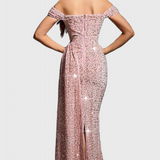 Robe à Paillettes Esme avec Manches Exposées
