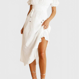Robe Midi Lucia à Épaules Dégagées