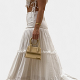 Ensemble Ilys Romantique avec Top en Dentelle et Jupe Maxi Flottante