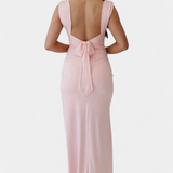 Robe Viveka avec Nœud au Dos et Confort Élastique