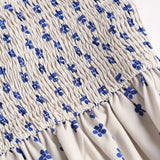 Robe Vintage Maricela avec Bretelles et Imprimé Sardine