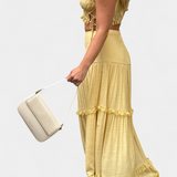 Ensemble Ilys Romantique avec Top en Dentelle et Jupe Maxi Flottante