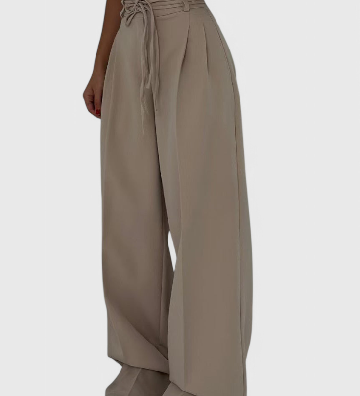 Pantalon Large Sophie avec Cordon de Serrage