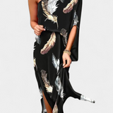 Robe Carlena à Épaule Dénudée avec Imprimé Romantique