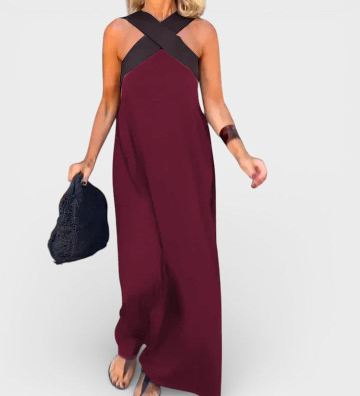 Cayetana™ | Robe longue avec un décolleté croisé
