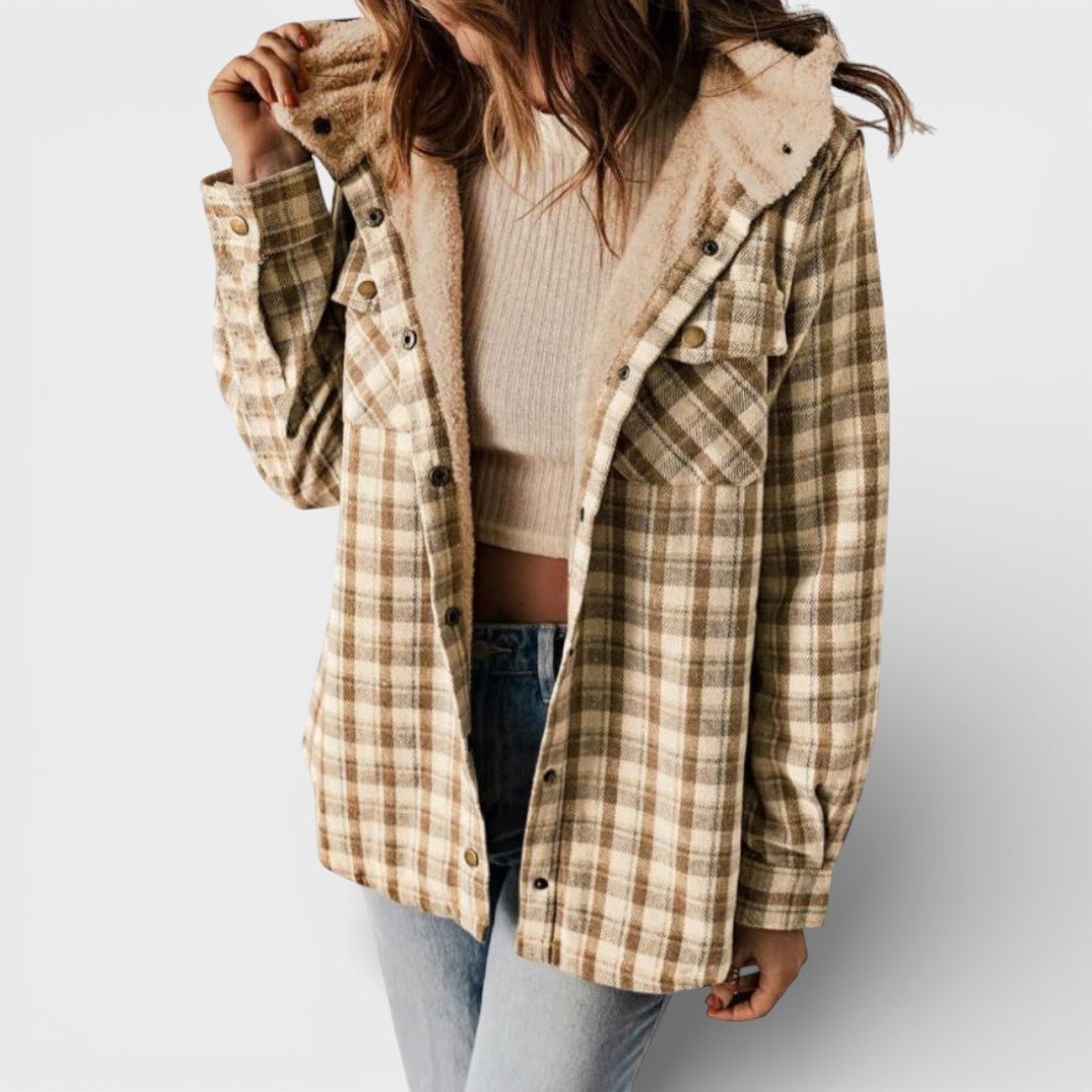 Claudia™ | Veste à Capuche à Carreaux