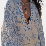 Ensemble Chemise Imprimée Amalia avec Shorts Élastiqués