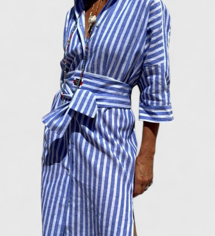 Robe Chemise Rayée Sherlyn Intemporelle