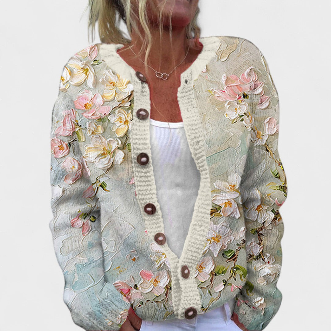 Clara™ | Cardigan élégant avec design floral