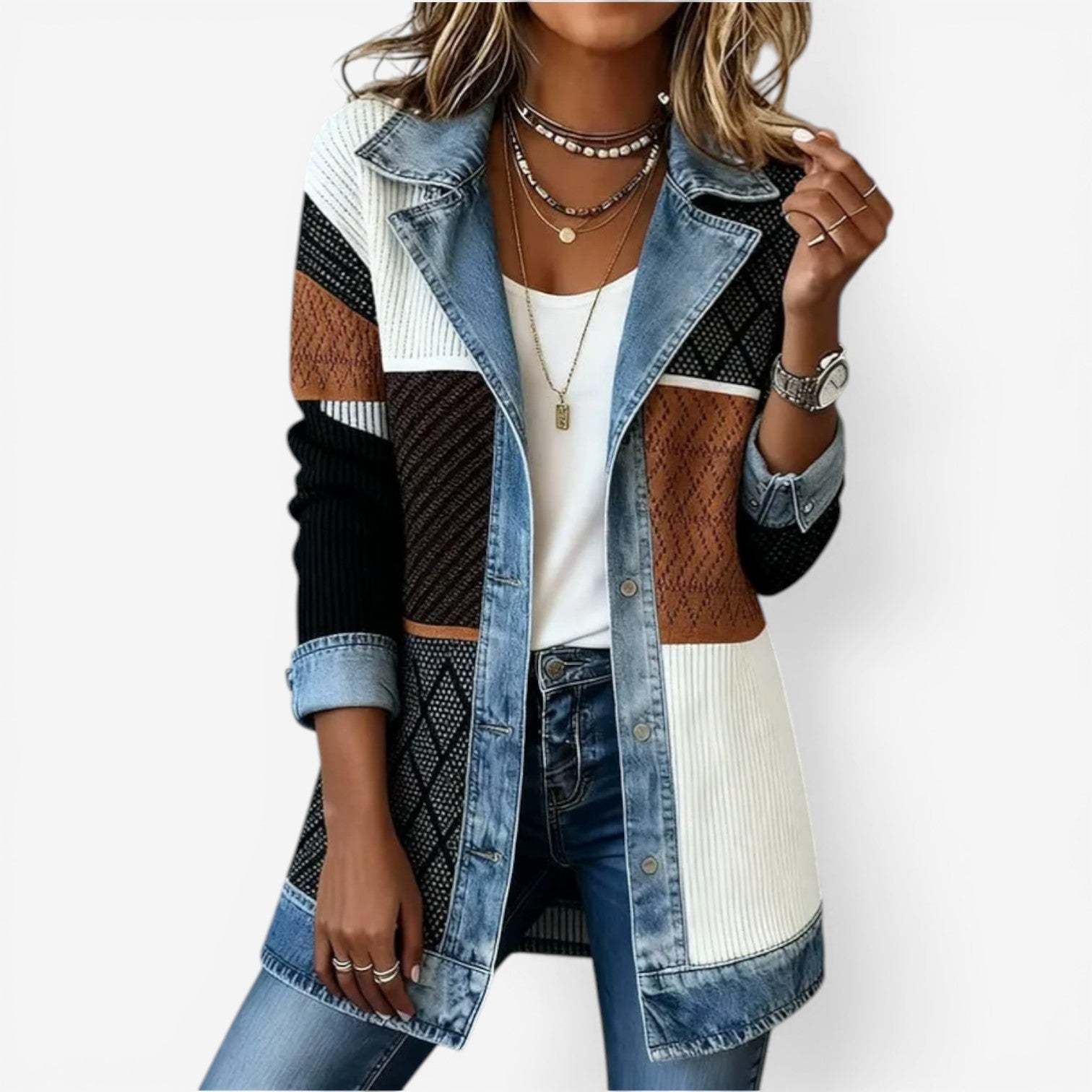 Emilia™ | Blazer en Denim Élégant