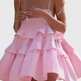 Robe sans dos Vianey en coton et lin