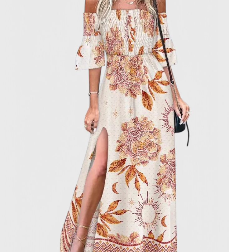 Robe Maxi Florale Off-Shoulder Giulia