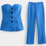 Ensemble Paesha Décontracté Sans Manches avec Pantalon Large
