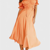 Robe Midi Lucia à Épaules Dégagées
