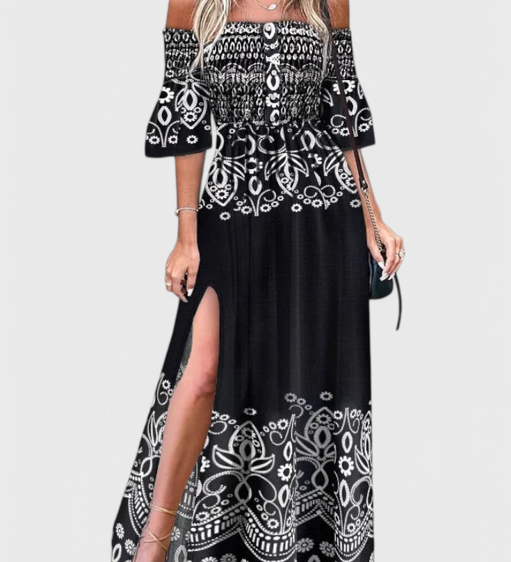 Robe Maxi Florale Off-Shoulder Giulia