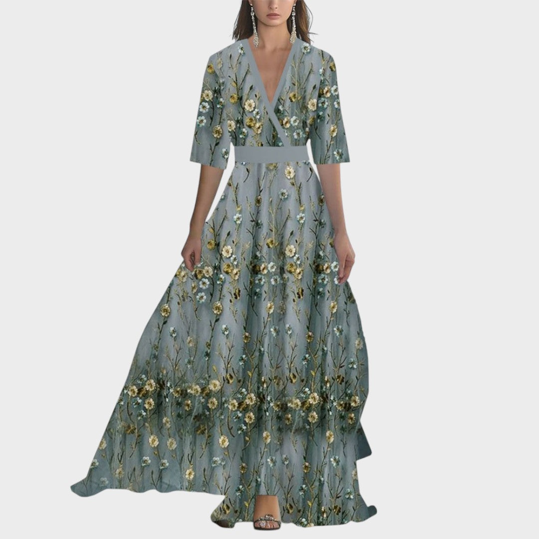 Helena™ | Robe maxi avec un magnifique imprimé floral