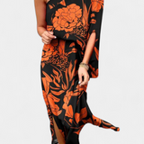 Robe Carlena à Épaule Dénudée avec Imprimé Romantique