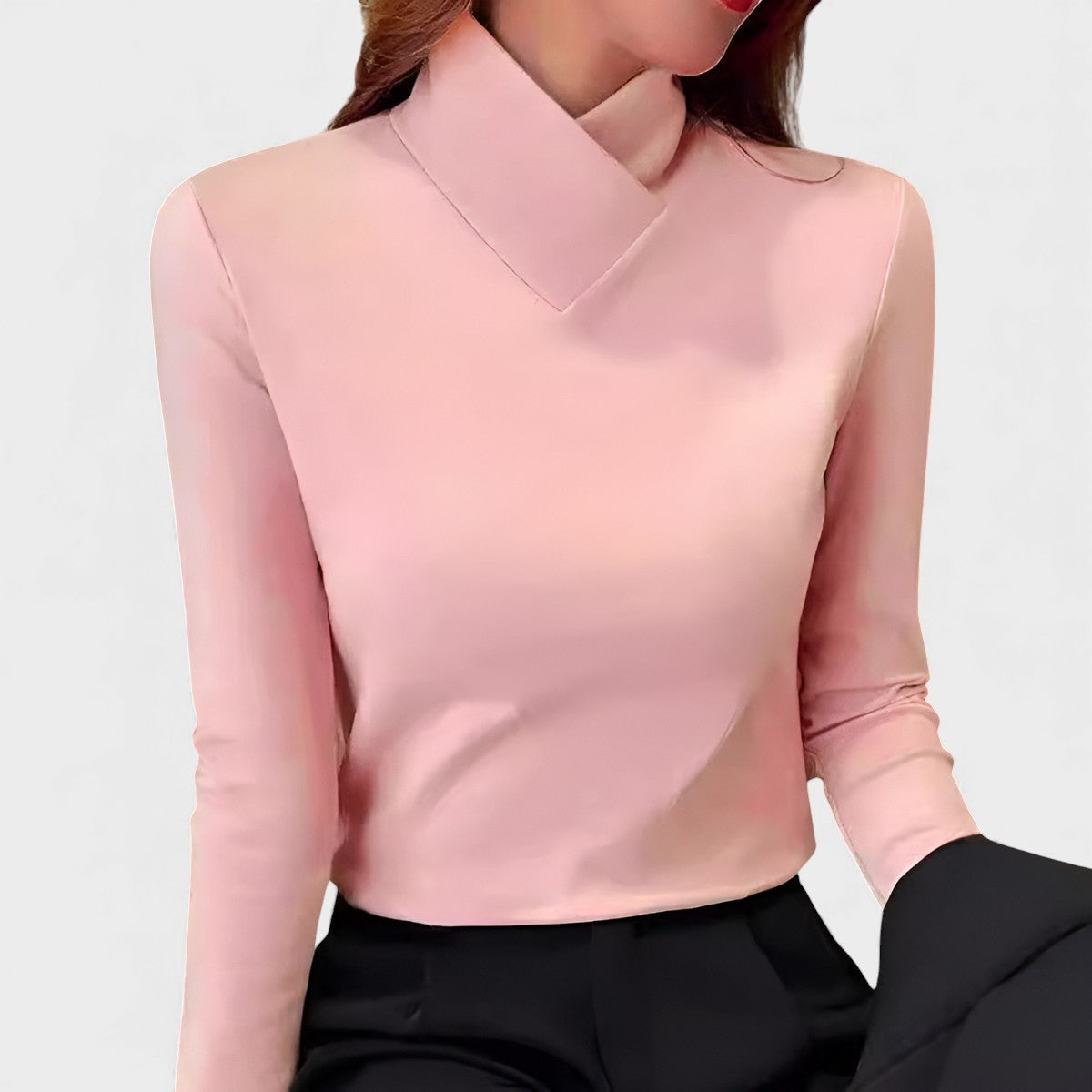 Silvia™ | Jersey à Col Haut Élégant
