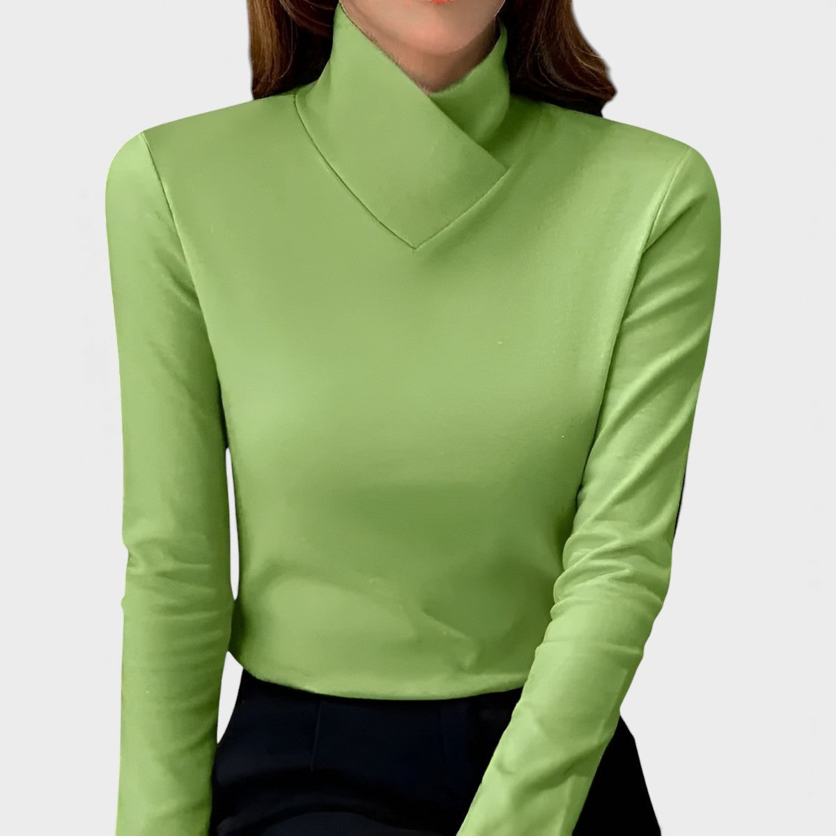 Silvia™ | Jersey à Col Haut Élégant